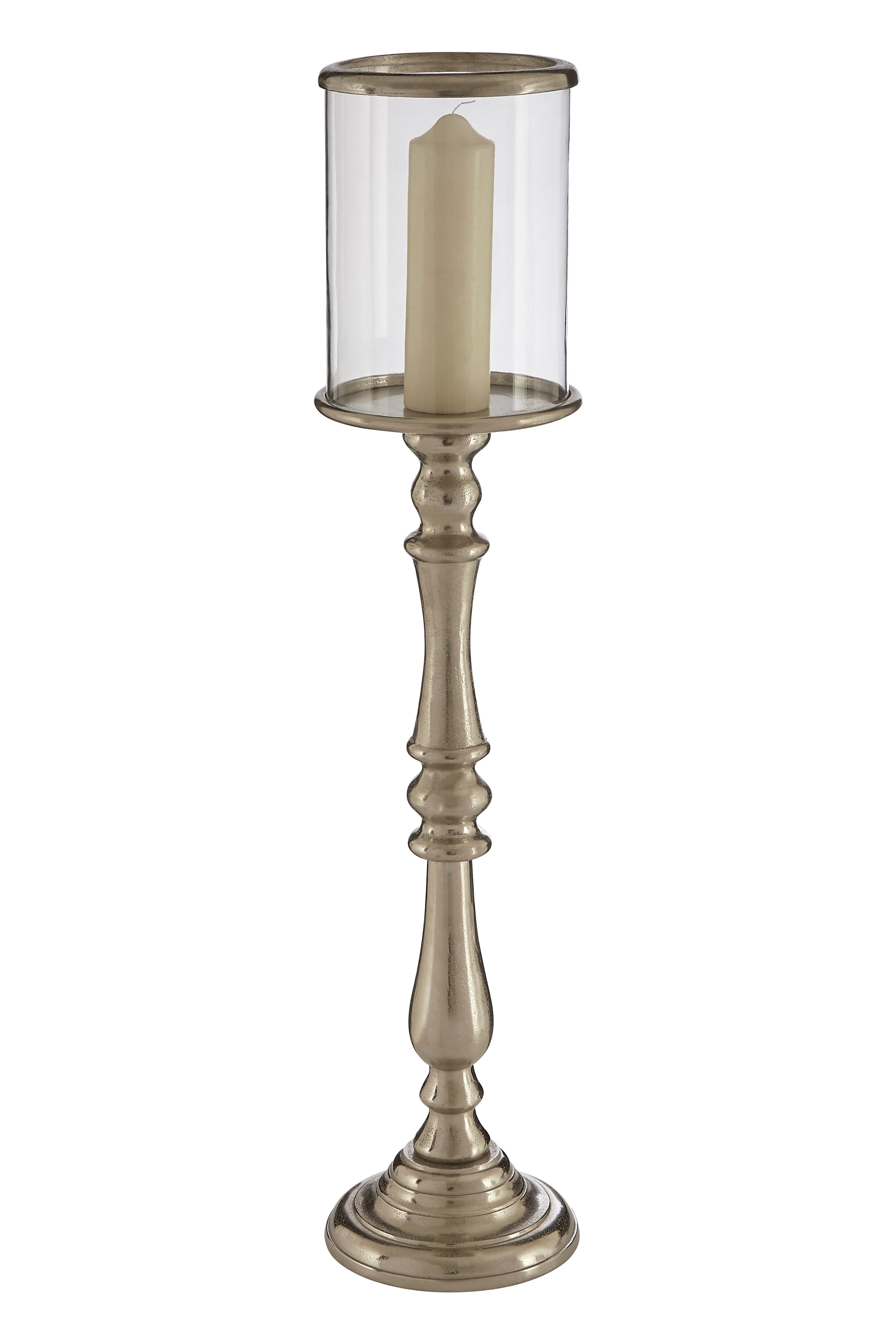Candace Townhouse Small Nickel Candle Holder